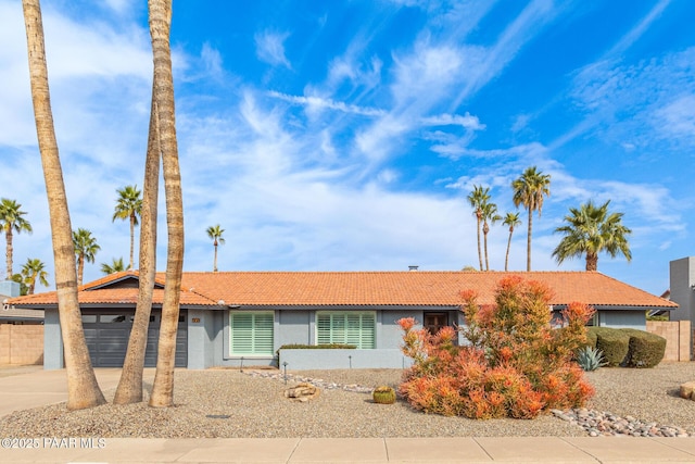 502 E Le Marche Ave, Phoenix, AZ 85022 - ranch-style house with a tiled roof, a garage, driveway, and stucco siding
