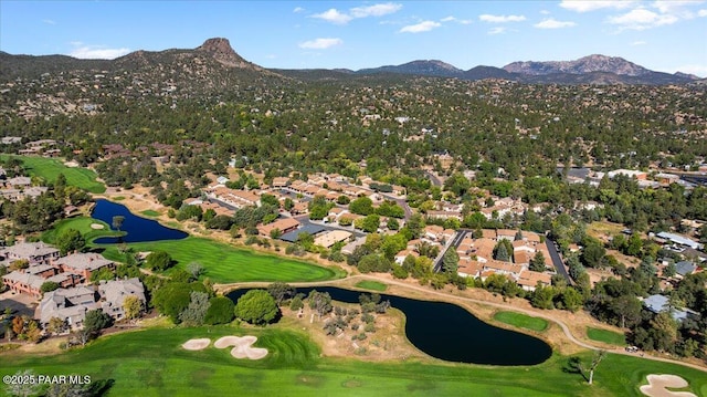 1716 Alpine Meadows Ln Unit 602, Prescott, AZ 86303 - view of property location with a water and mountain view, a golf course, and nearby suburban area