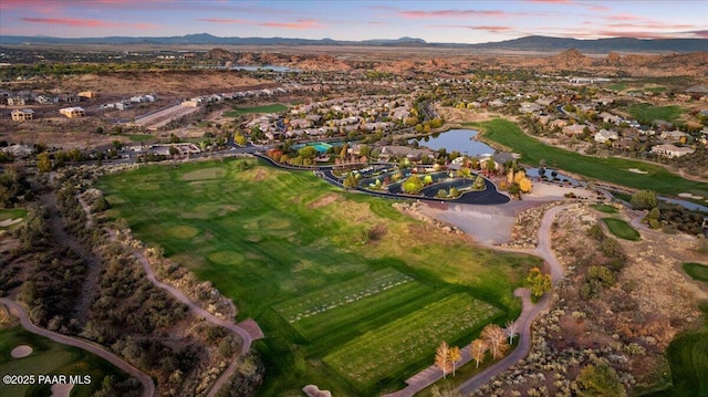 1183 Northridge Dr, Prescott, AZ 86301 - aerial view at dusk of a residential view, a water and mountain view, and view of golf course