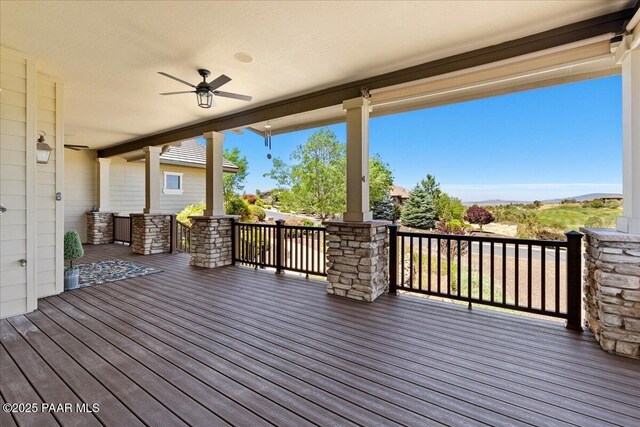 1183 Northridge Dr, Prescott, AZ 86301 - deck featuring ceiling fan
