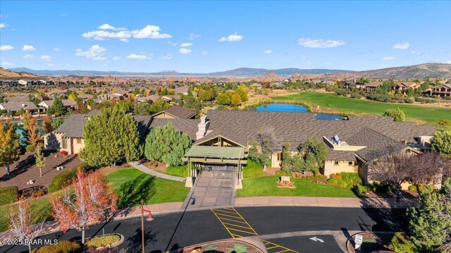 1183 Northridge Dr, Prescott, AZ 86301 - aerial perspective of suburban area with a water and mountain view