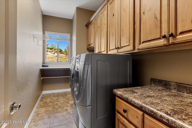 1183 Northridge Dr, Prescott, AZ 86301 - laundry area with washing machine and clothes dryer and cabinet space