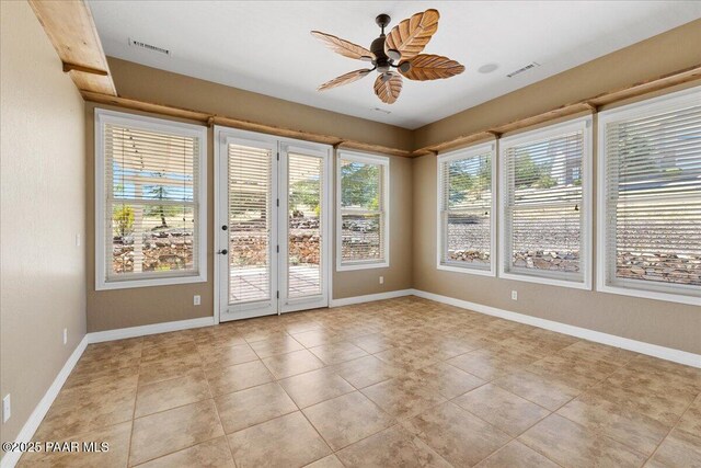 1183 Northridge Dr, Prescott, AZ 86301 - empty room with light tile patterned floors and a ceiling fan