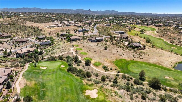 1183 Northridge Dr, Prescott, AZ 86301 - aerial view of property and surrounding area featuring a golf course, nearby suburban area, and a mountainous background