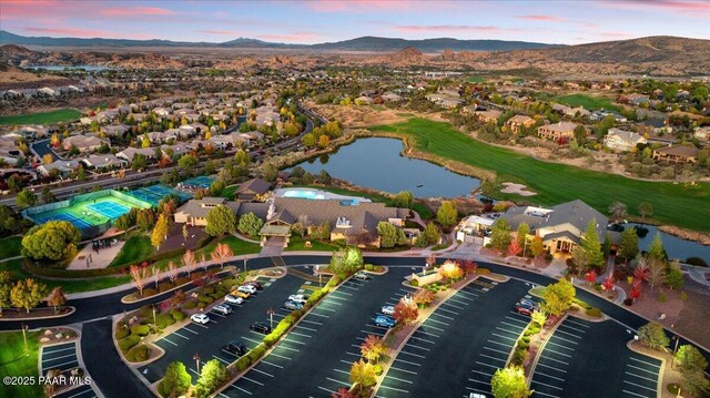 1183 Northridge Dr, Prescott, AZ 86301 - aerial view at dusk of a water and mountain view and a residential view