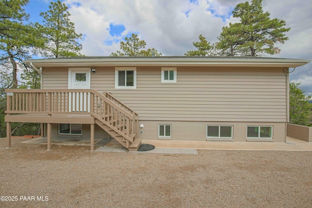 1251 Navajo Way, Prescott, AZ 86305 - rear view of house with a patio