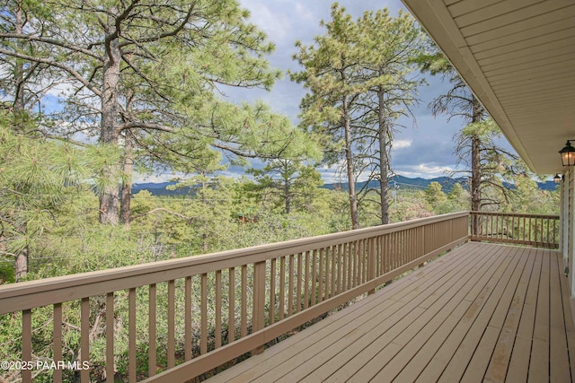 1251 Navajo Way, Prescott, AZ 86305 - wooden terrace with a mountain view
