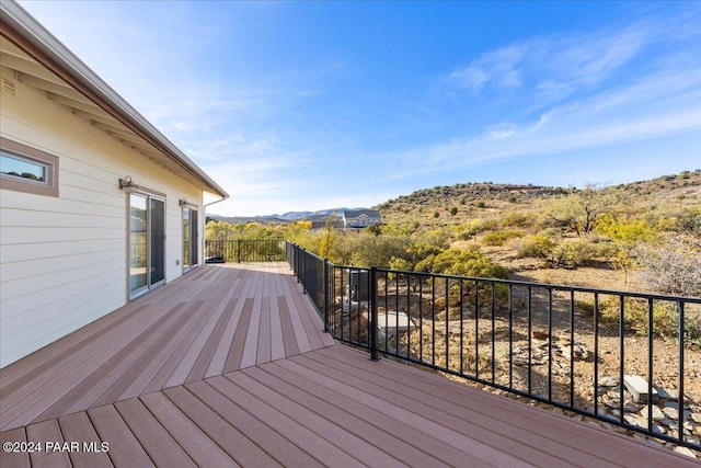 14420 Jagged Tooth Trl, Mayer, AZ 86333 - wooden terrace featuring a mountain view