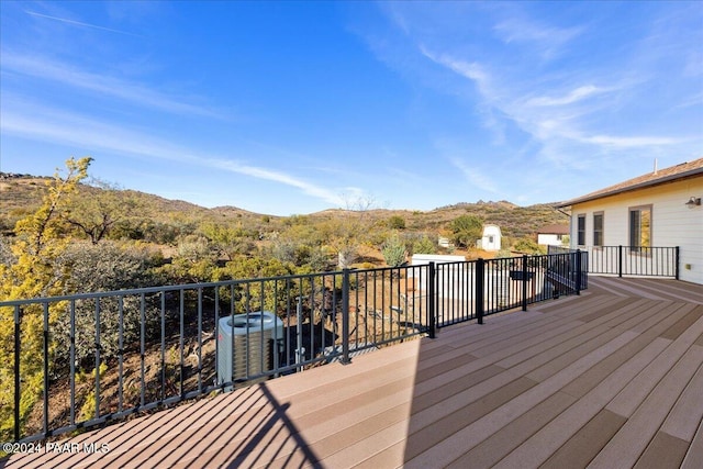 14420 Jagged Tooth Trl, Mayer, AZ 86333 - wooden deck featuring a mountain view
