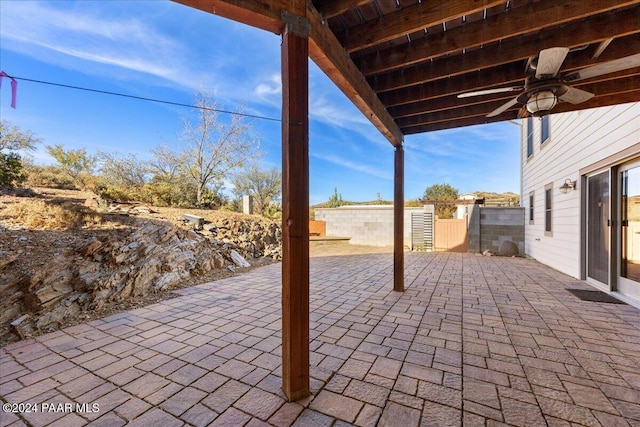 14420 Jagged Tooth Trl, Mayer, AZ 86333 - view of patio with ceiling fan
