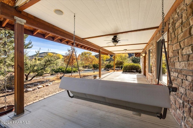 14420 Jagged Tooth Trl, Mayer, AZ 86333 - view of patio featuring ceiling fan