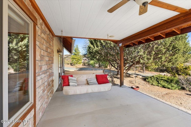 14420 Jagged Tooth Trl, Mayer, AZ 86333 - view of patio featuring ceiling fan