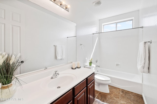 7590 E Traders Trl, Prescott Valley, AZ 86314 - full bathroom featuring shower / tub combination, vanity, and toilet