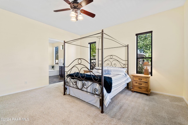 7590 E Traders Trl, Prescott Valley, AZ 86314 - bedroom featuring ceiling fan and light carpet