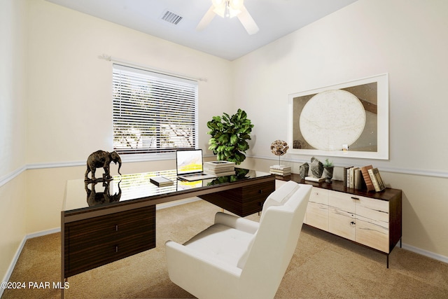 7590 E Traders Trl, Prescott Valley, AZ 86314 - office with ceiling fan and light colored carpet