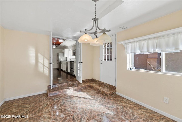 249 S Lynx Creek Rd, Prescott, AZ 86303 - unfurnished dining area with ceiling fan