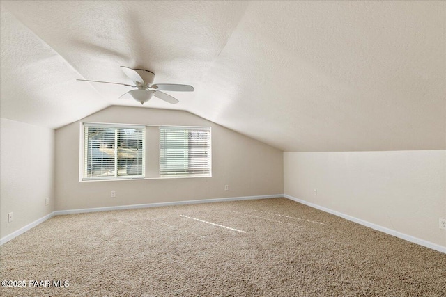 249 S Lynx Creek Rd, Prescott, AZ 86303 - bonus room with ceiling fan, lofted ceiling, carpet, and a textured ceiling