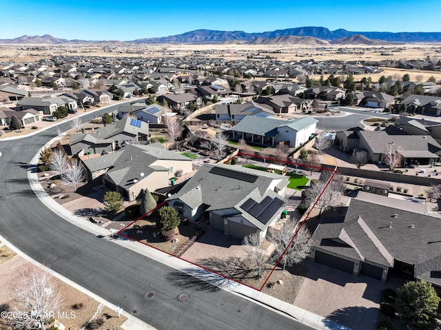 aerial view featuring a mountain view