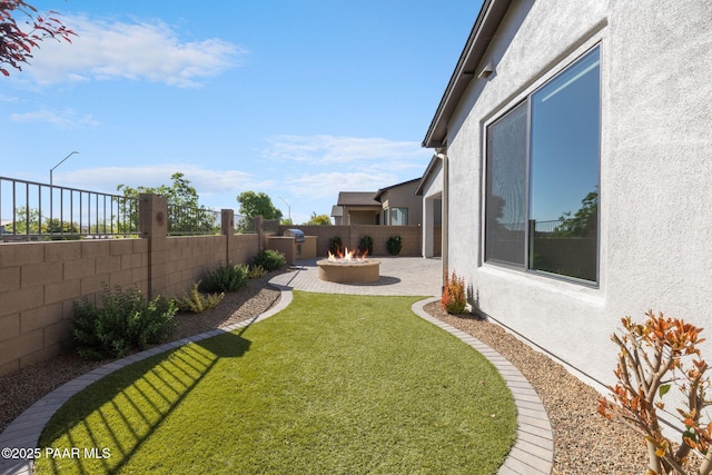 5268 Tranquil Bluff Way, Prescott, AZ 86301 - view of yard featuring a patio and an outdoor fire pit
