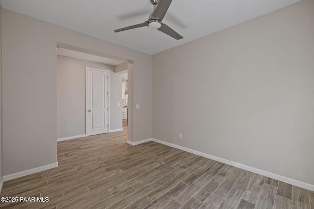 5268 Tranquil Bluff Way, Prescott, AZ 86301 - empty room featuring wood finished floors, baseboards, and ceiling fan