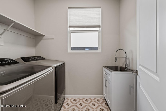 5268 Tranquil Bluff Way, Prescott, AZ 86301 - washroom with independent washer and dryer, cabinet space, light flooring, and baseboards