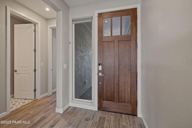 5268 Tranquil Bluff Way, Prescott, AZ 86301 - entrance foyer featuring baseboards, wood finished floors, and recessed lighting