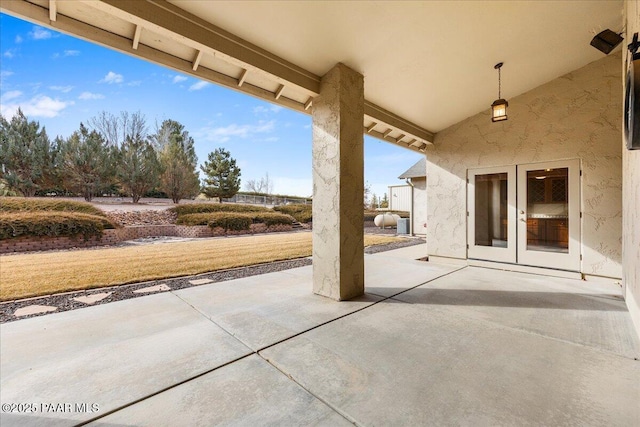 view of patio with french doors