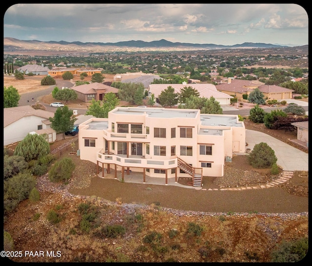 10614 E High Point Dr, Dewey-Humboldt, AZ 86327 - aerial perspective of suburban area with a mountain backdrop