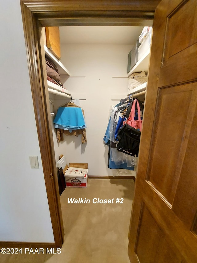 view of walk in closet