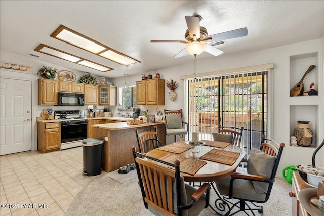 9331 Serpentine Ln, Prescott Valley, AZ 86314 - dining space with a ceiling fan and light tile patterned flooring