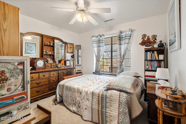 9331 Serpentine Ln, Prescott Valley, AZ 86314 - carpeted bedroom with ceiling fan
