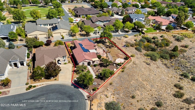 birds eye view of property featuring a residential view