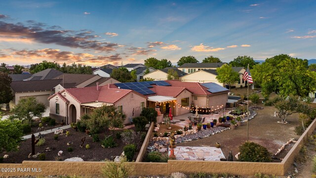 aerial view featuring a residential view