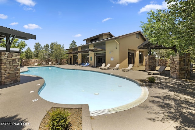 pool featuring a patio