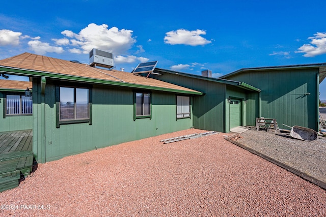 back of house featuring a patio and central AC