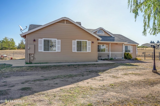 exterior space with a porch