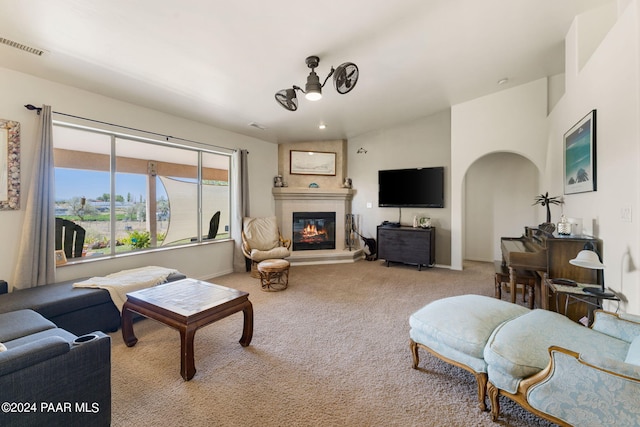 view of carpeted living room