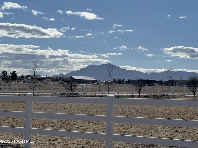 property view of mountains with a rural view