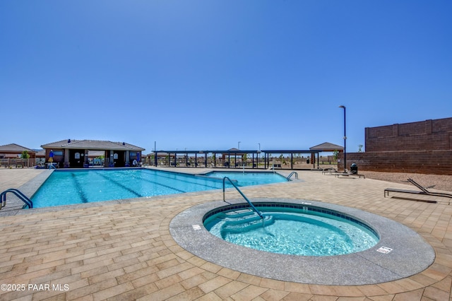 5461 N Bremont Way, Prescott Valley, AZ 86314 - community pool featuring a community hot tub, a patio area, and a gazebo