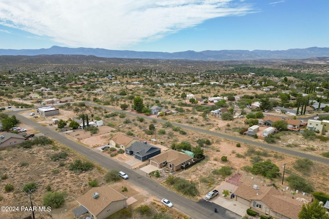 aerial view featuring a mountain view