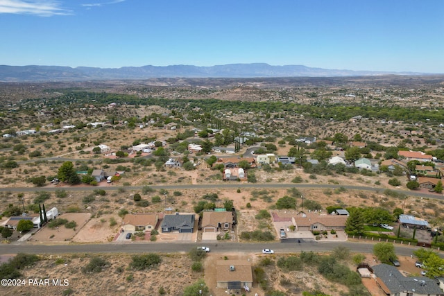 bird's eye view featuring a mountain view