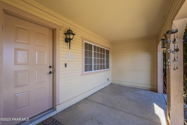 view of doorway to property