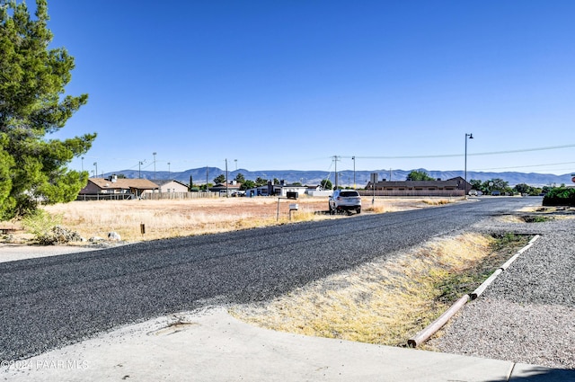 view of street with a mountain view