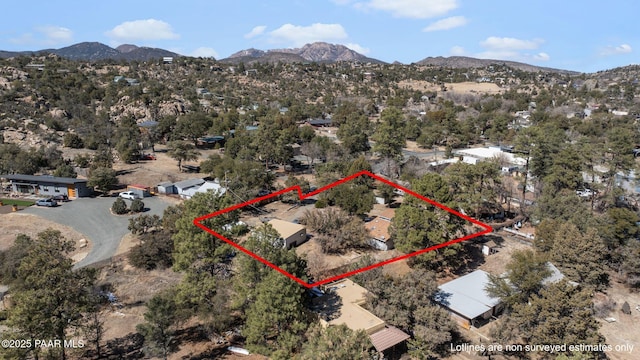 1467 N Vyne St, Prescott, AZ 86305 - birds eye view of property featuring a mountain view