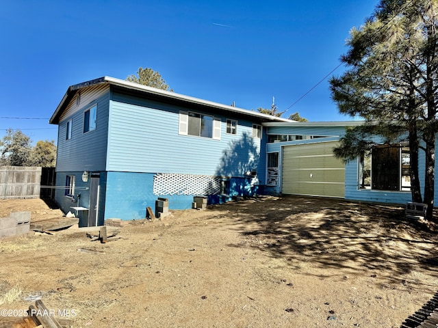 exterior space featuring a garage