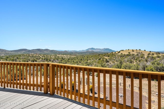 18900 N Butte Pass Rd, Prescott, AZ 86305 - deck featuring a mountain view