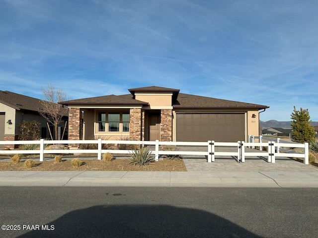 view of front facade with a garage