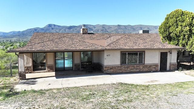 477 W State Route 260, Camp Verde, AZ 86322 - single story home featuring a patio area, stucco siding, stone siding, and a chimney