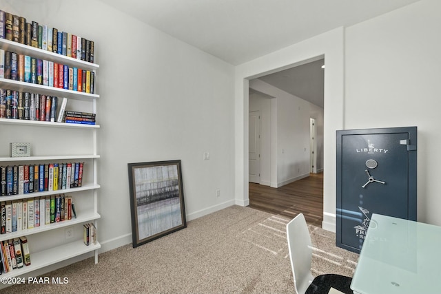 interior space featuring carpet floors