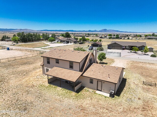 drone / aerial view with a mountain view